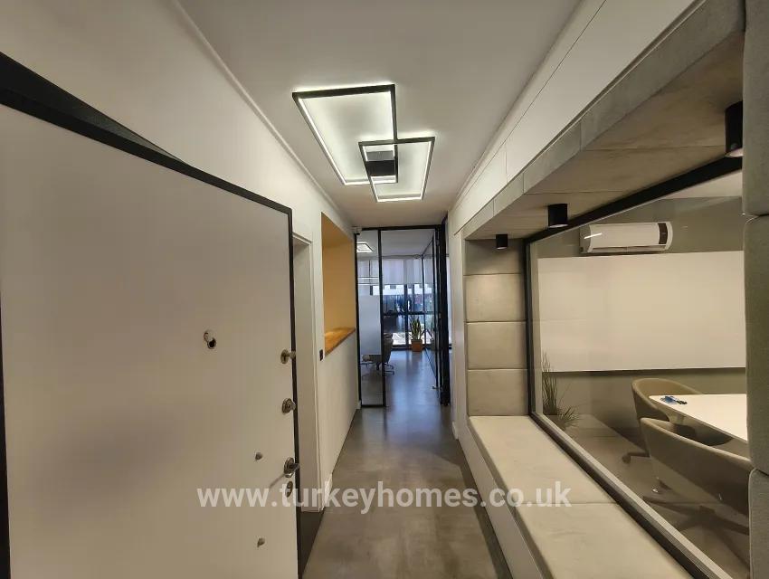 From Bersu Yatırım, a 3+1 office for rent near the Shopping Centre