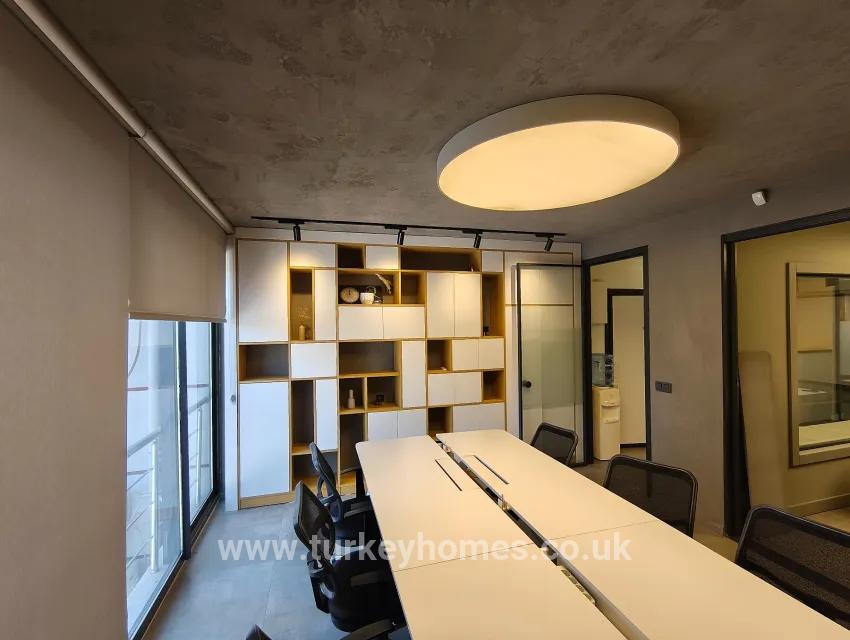 From Bersu Yatırım, a 3+1 office for rent near the Shopping Centre